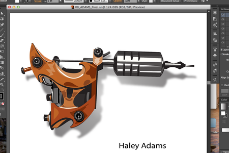 Haley Adams - illustration of tattoo machine 